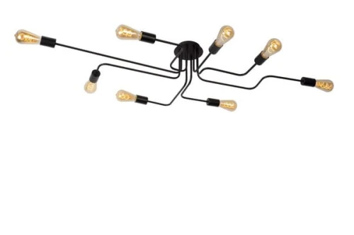 Plafon LESTER 21112/08/30 czarny 8xE27 szer.80cm