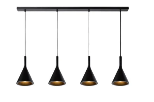 Lampa wisząca GIPSY 35410/04/30 czarna 4xE27 wys.159.5