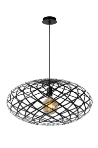 Lampa wisząca Lucide Wolfram 21417/65/30 Czarna 1 E27 Czarna 160cm