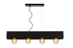 Lampa wisząca Lucide Surtus 30474/04/30 Czarna 4xE27 130cm