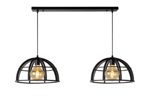 Lampa wisząca Lucide Dikra 76464/02/30 Czarna 2xE27 150cm