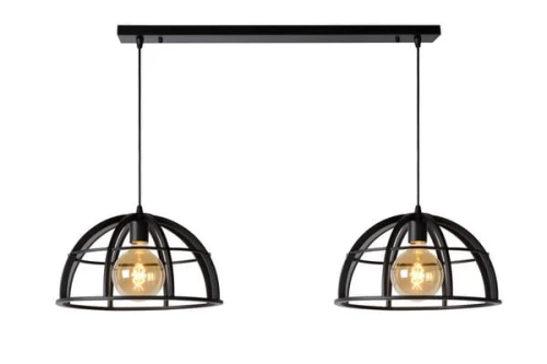 Lampa wisząca DIKRA 76464/02/30 czarna 2xE27 wys.150cm