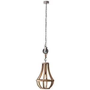 Lampa wisząca Brilliant CHURCH 93399/45 drewniany 1xE27 wys.196cm