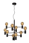 Lampa wisząca Lucide Leanne 21421/10/30 Czarna 10xE27 190cm