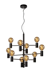 Lampa wisząca Lucide Leanne 21421/10/30 Czarna 10xE27 190cm