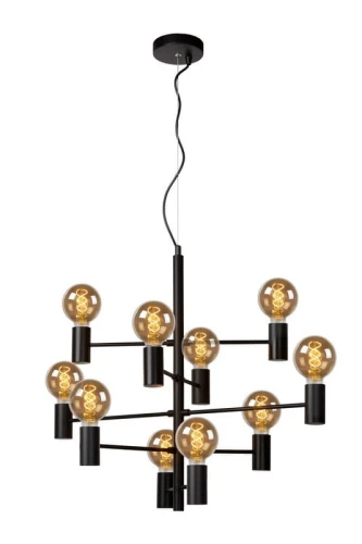 Lampa wisząca LEANNE 21421/10/30 czarna 10xE27 wys.190cm