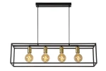 Lampa wisząca Lucide Ruben 00424/04/30 Czarna 4xE27 150cm