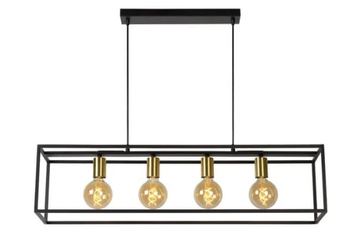 Lampa wisząca RUBEN 00424/04/30 czarna 4xE27 wys.150cm