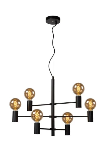 Lampa wisząca LEANNE 21421/06/30 czarna 6xE27 wys.175