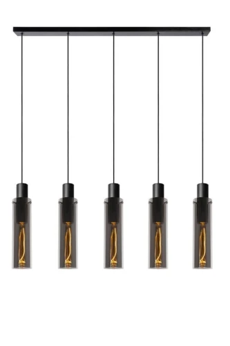 Lampa wisząca ORLANDO 74404/05/65 szara 5xE27 wys.172cm