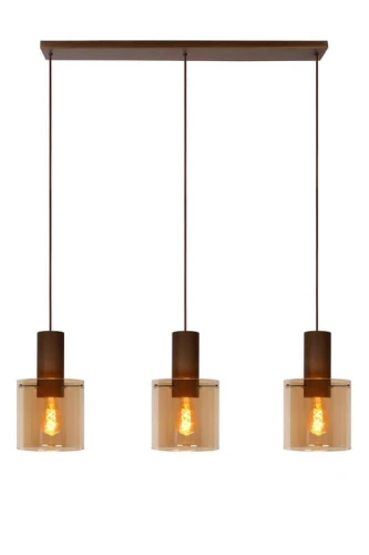 Lampa wisząca TOLEDO 74405/03/62 brązowy wenge 3xE27 wys.165cm
