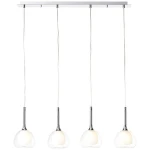 Lampa wisząca Brilliant HADAN srebrna 4xE14 wys.120cm