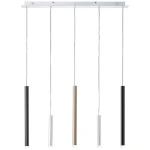 Lampa wisząca Brilliant CEMBALO srebrna 5xLED wys.120cm