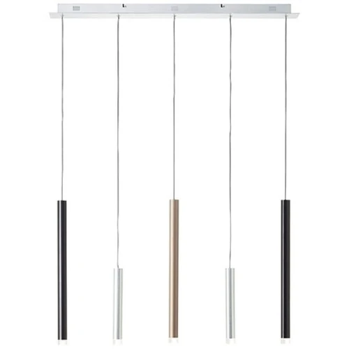 Lampa wisząca CEMBALO srebrna 5xLED wys.120cm