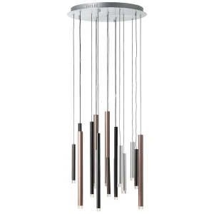 Lampa wisząca Brilliant CEMBALO brązowy wenge 14xLED wys.180cm