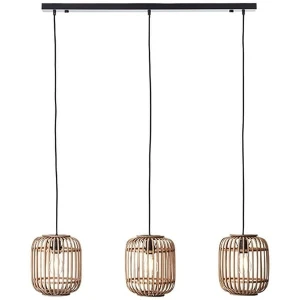 Lampa wisząca Brilliant WOODROW drewniany E27 3 E27 wys.125cm
