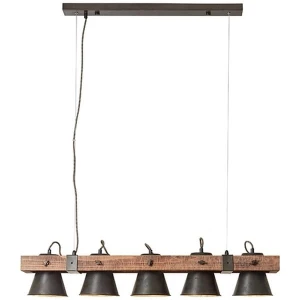 Lampa wisząca Brilliant PLOW czarna 5xE27 wys.115cm