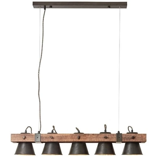 Lampa wisząca PLOW czarna 5xE27 wys.115cm