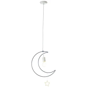 Lampa wisząca Brilliant EZRA niebieski 1xE27 wys.155cm