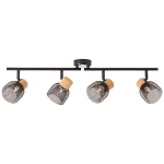 Plafon Brilliant FLAKA czarny 4xG9 szer.76.5cm 82632/06