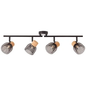 Plafon Brilliant FLAKA czarny 4xG9 szer.76.5cm 82632/06