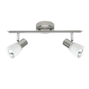 Plafon Brilliant LUCA srebrny 2xE14 szer.35cm 35813/77