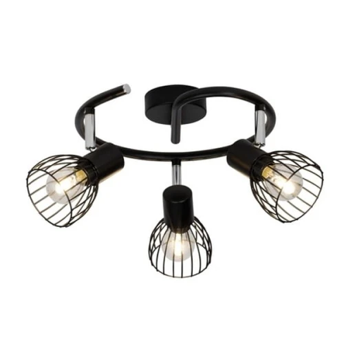 Plafon BLACKY czarny 3xE14