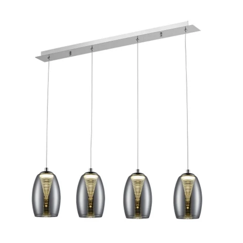 Lampa wisząca METROPOLIS czarna 4xLED wys.121cm