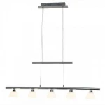 Lampa wisząca Brilliant TONJA srebrna 5xLED wys.90cm