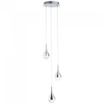 Lampa wisząca Brilliant FRIZZANTE srebrna 3xLED wys.143.5cm