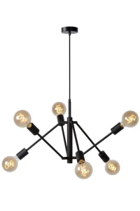 Lampa wisząca Lucide Lester 21424/06/30 Czarna 6xE27 150cm