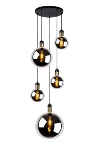 Lampa wisząca Lucide Julius 34438/05/65 Szara 5xE27 150cm