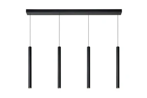 Lampa wisząca Lucide Lorenz 74403/04/30 Czarna 4xled 180cm