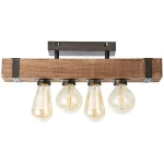 Plafon Brilliant WOODHILL 93721/76 czarny 4xE27 szer.46cm