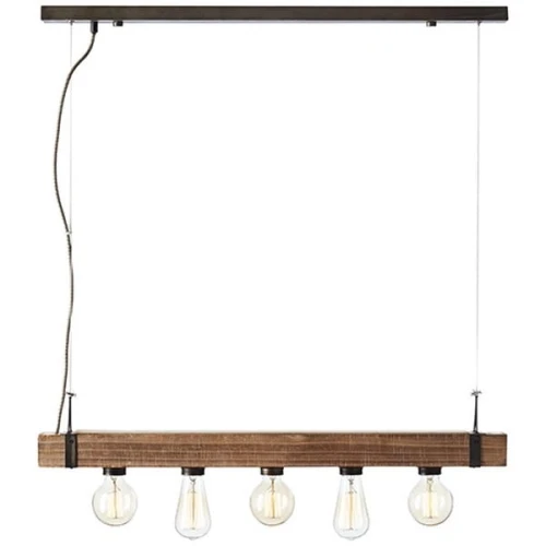 Lampa wisząca WOODHILL 93725/76 czarna 5xE27 czarna 110cm