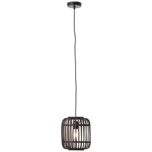 Lampa wisząca Brilliant WOODROW 93777/76 czarna 1xE27 wys.130cm