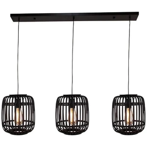 Lampa wisząca Brilliant WOODROW 93778/76 czarna 3xE27 wys.125cm