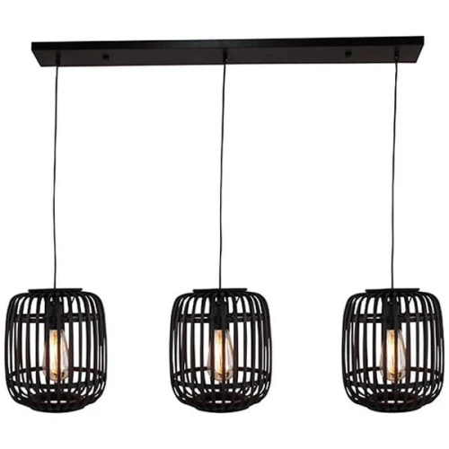 Lampa wisząca WOODROW 93778/76 czarna 3xE27 wys.125cm