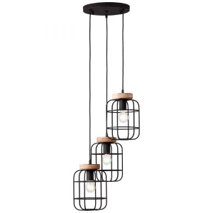 Lampa wisząca Brilliant GWEN 99255/66 czarna 3xE27 wys.165cm