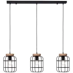 Lampa wisząca Brilliant GWEN 99256/66 czarna 3xE27 wys.142cm