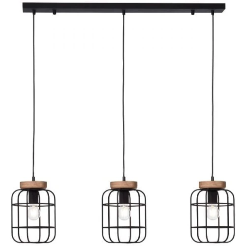Lampa wisząca GWEN 99256/66 czarna 3xE27 wys.142cm