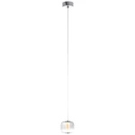 Lampa wisząca Brilliant RAFA G99257/93 srebrna 1xLED wys.121cm