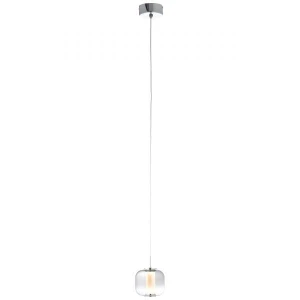 Lampa wisząca Brilliant RAFA G99257/93 srebrna 1xLED wys.121cm