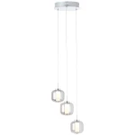 Lampa wisząca Brilliant RAFA G99258/93 srebrna 3xLED wys.125cm