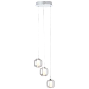 Lampa wisząca Brilliant RAFA G99258/93 srebrna 3xLED wys.125cm
