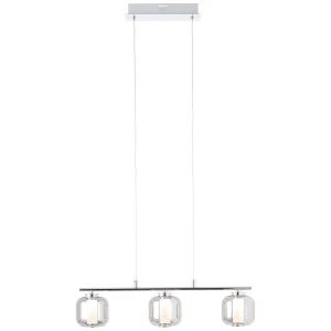 Lampa wisząca Brilliant RAFA G99259/93 srebrna 3xLED wys.131cm