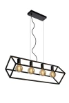 Lampa wisząca Lucide Fabian 00425/04/30 Czarna 4xE27 200cm