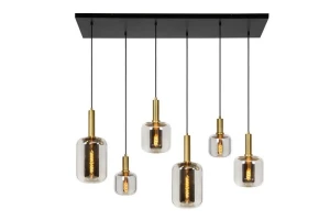 Lampa wisząca Lucide Joanet 45494/06/65 Szara 6xE27 190cm