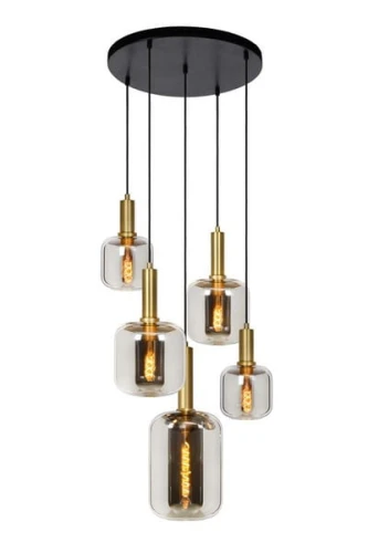 Lampa wisząca JOANET 45494/15/65 szara 5xE27 wys.180cm