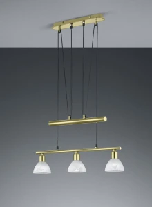 Lampa wisząca Trio LEVISTO 371010308 mosiądz 3xE14 wys.160cm